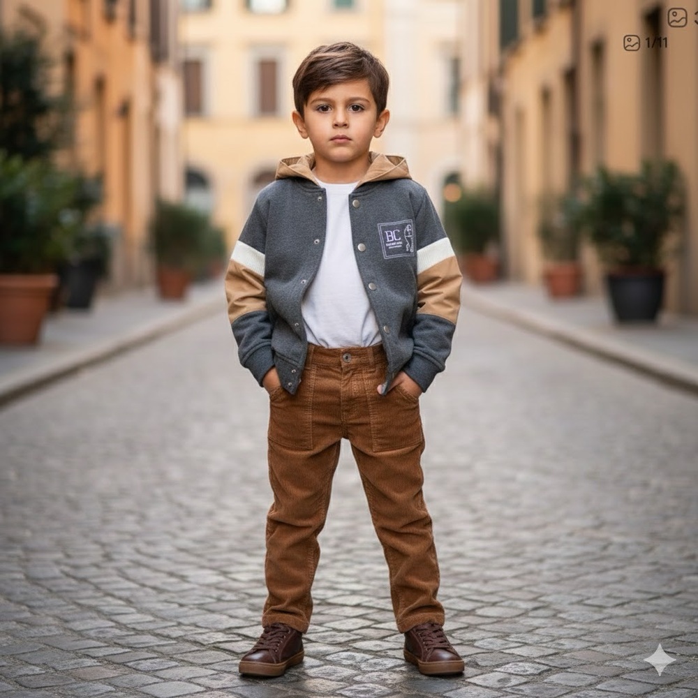 ❤️Brunello Cucinelli Kids Straight Corduroy  light brown trousers size 6❤️